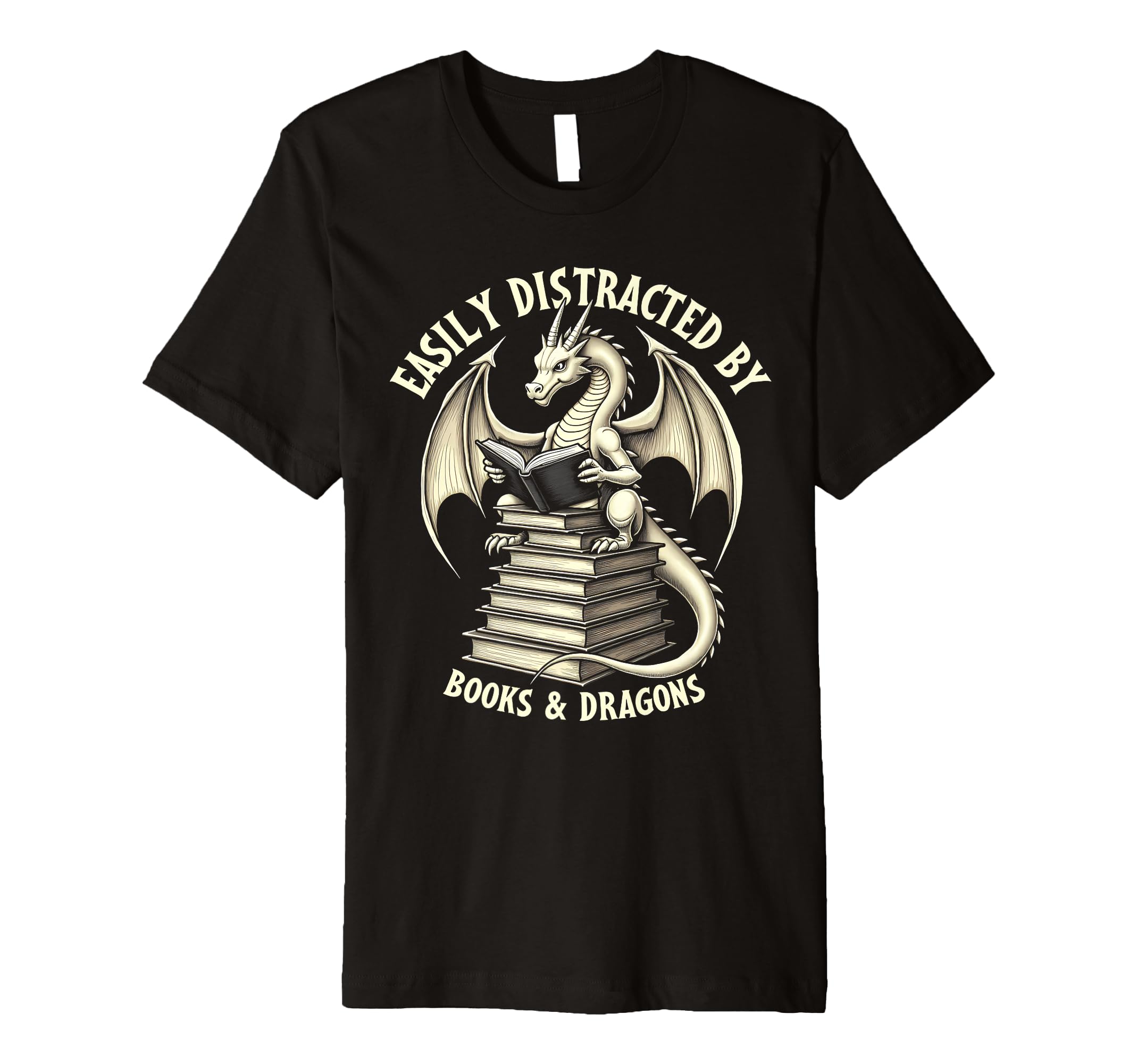 Reading Lover Easily Distracted Dragons T-Shirt - Unique Graphic Unisex - T-Shirt, Sweatshirt, Hoodie