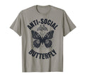 Anti Social Butterfly Funny Awkward T-Shirt - Unique Graphic Men Women - T-Shirt, Sweatshirt, Hoodie