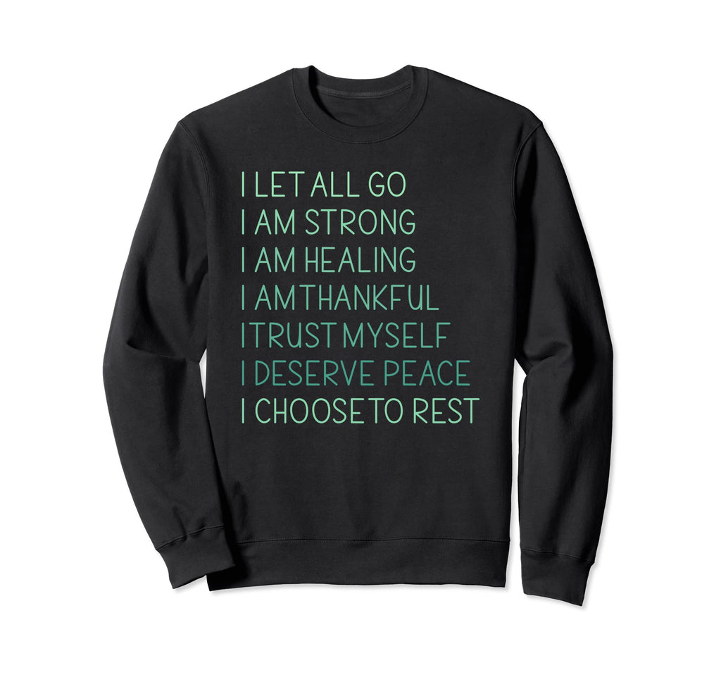 Bedtime Affirmations Adults Self Care Sweatshirt - Graphic Print Unisex - T-Shirt, Sweatshirt, Hoodie