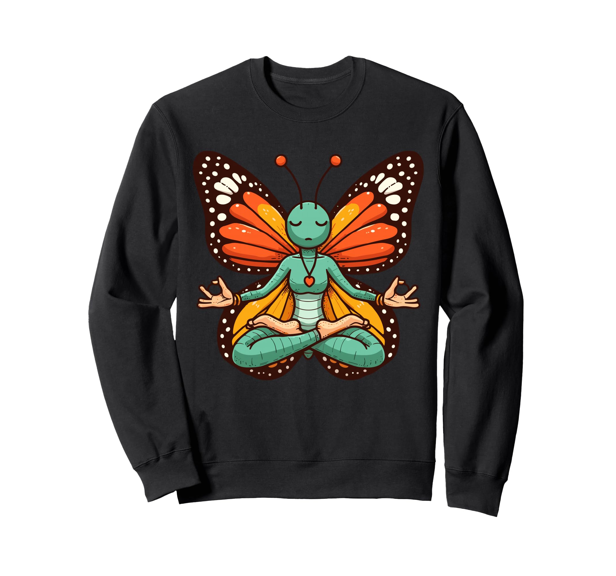 Meditation Butterfly Yoga Pose Sweatshirt - Fun Novelty Design Unisex - T-Shirt, Sweatshirt, Hoodie