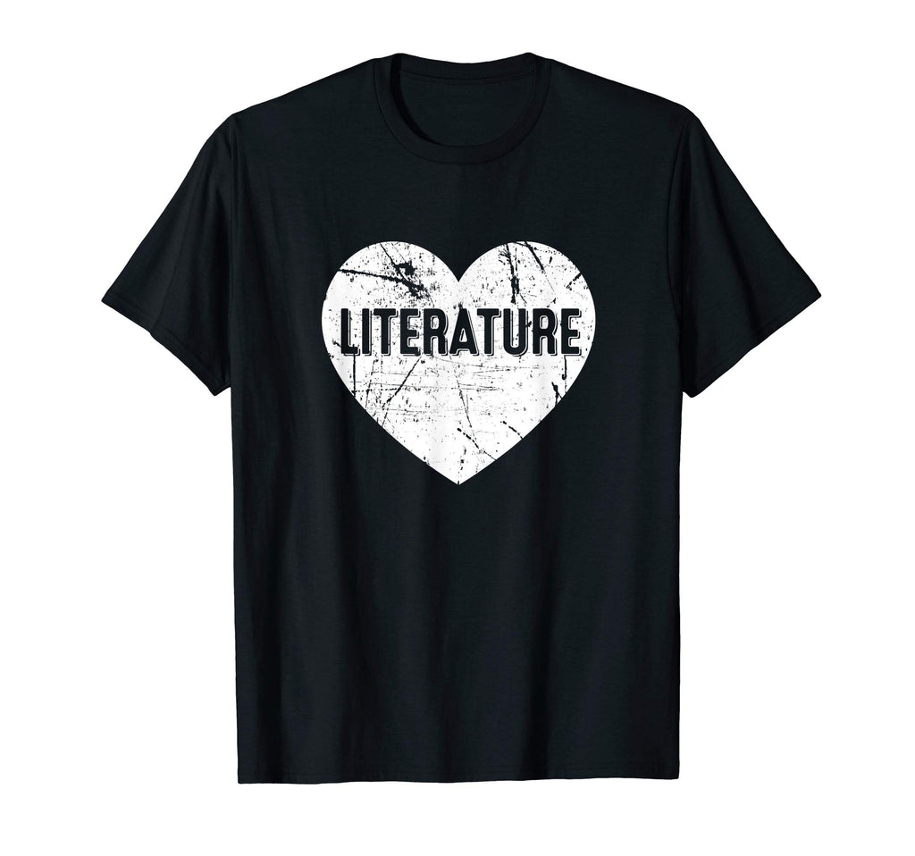 Heart Love To Teach Literature T-Shirt - Casual Everyday Wear for Adults - T-Shirt, Sweatshirt, Hoodie
