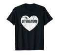 Heart Love To Teach Literature T-Shirt - Casual Everyday Wear for Adults - T-Shirt, Sweatshirt, Hoodie