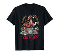 Santas Favorite Book Dragon Art T-Shirt - Minimalist Print Unisex - T-Shirt, Sweatshirt, Hoodie