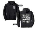 Anti Social Lifting Club Dumbbells Hoodie - Casual Everyday Wear Unisex - T-Shirt, Sweatshirt, Hoodie