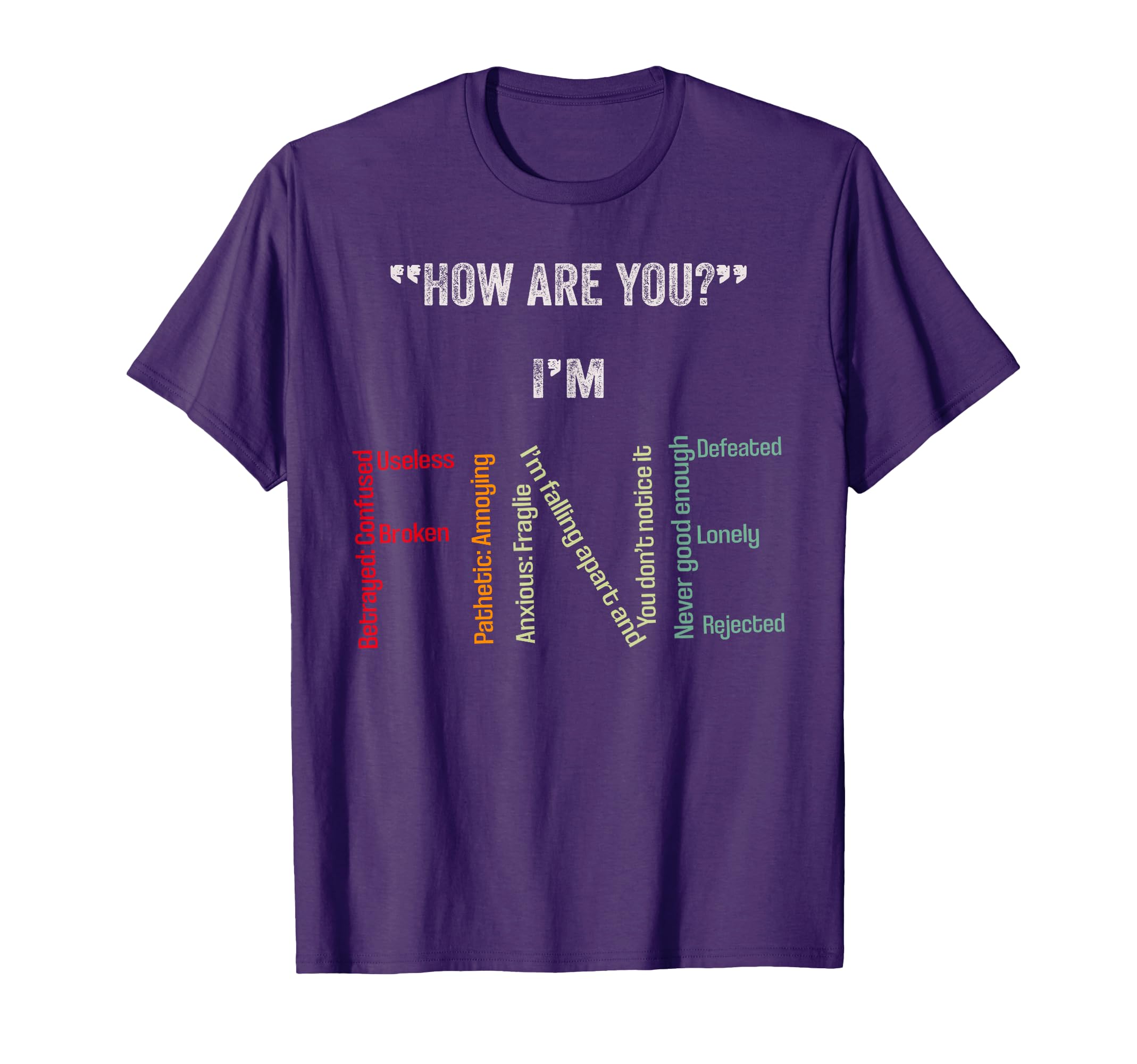 Im Fine Suicide Prevention Mental T-Shirt - Novelty Apparel Men Women - T-Shirt, Sweatshirt, Hoodie