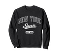 Ny New York Sports White Text Sweatshirt - Graphic Print Unisex - T-Shirt, Sweatshirt, Hoodie