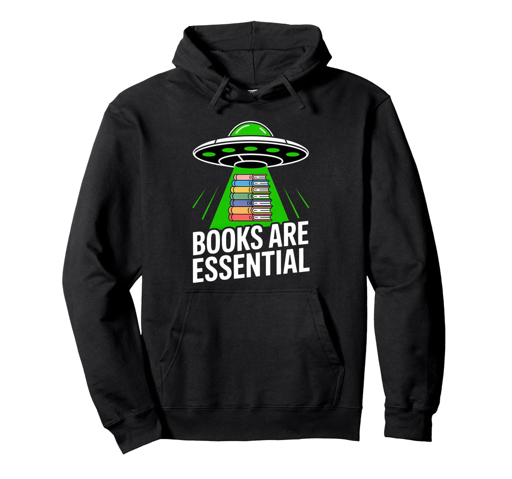 Books Are Ufo Alien Abduction Reader Hoodie - Custom Art Print for Adults - T-Shirt, Sweatshirt, Hoodie