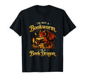 Book Dragon Fantasy Bookworm Reader T-Shirt - Minimalist Print for Adults - T-Shirt, Sweatshirt, Hoodie