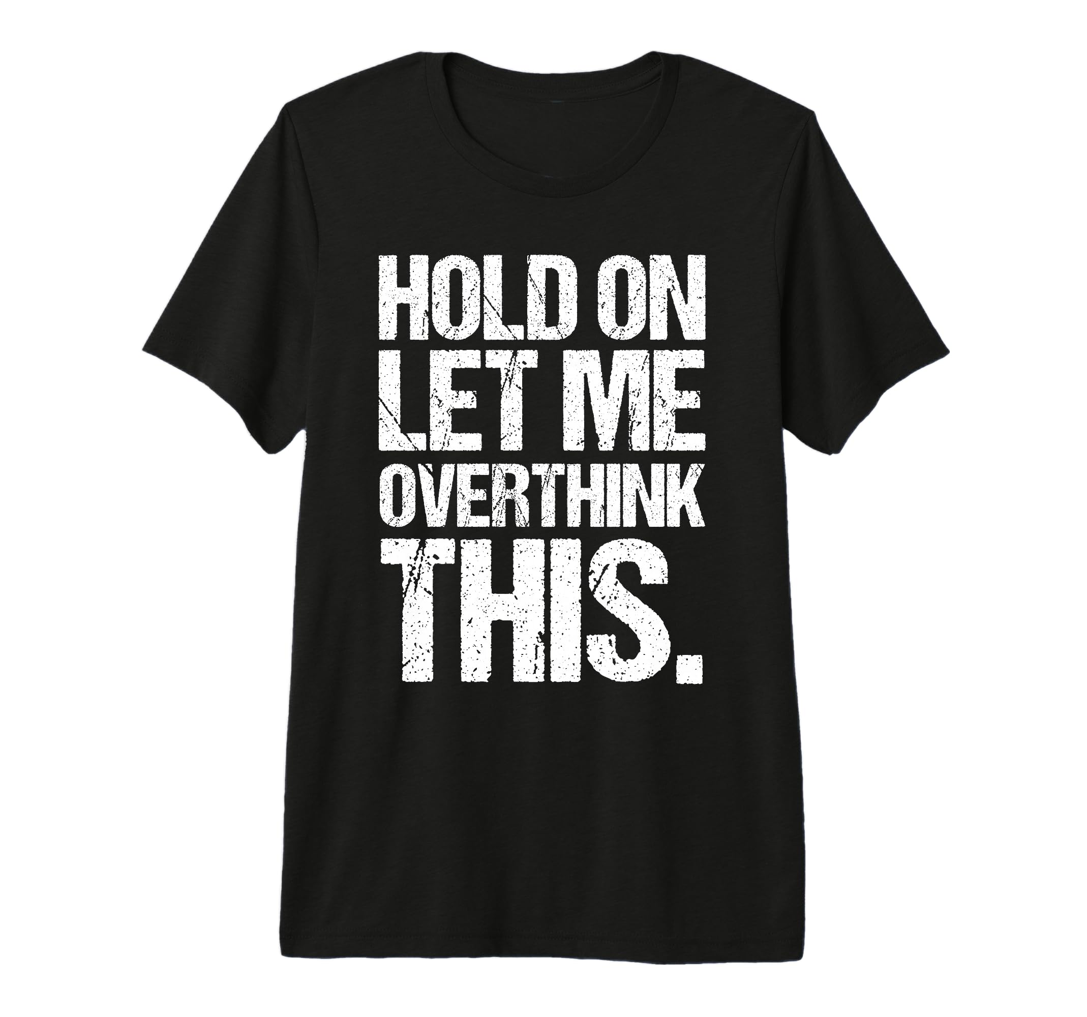 Overthinker Distressed Introverts Tri T-Shirt - Novelty Apparel Unisex - T-Shirt, Sweatshirt, Hoodie