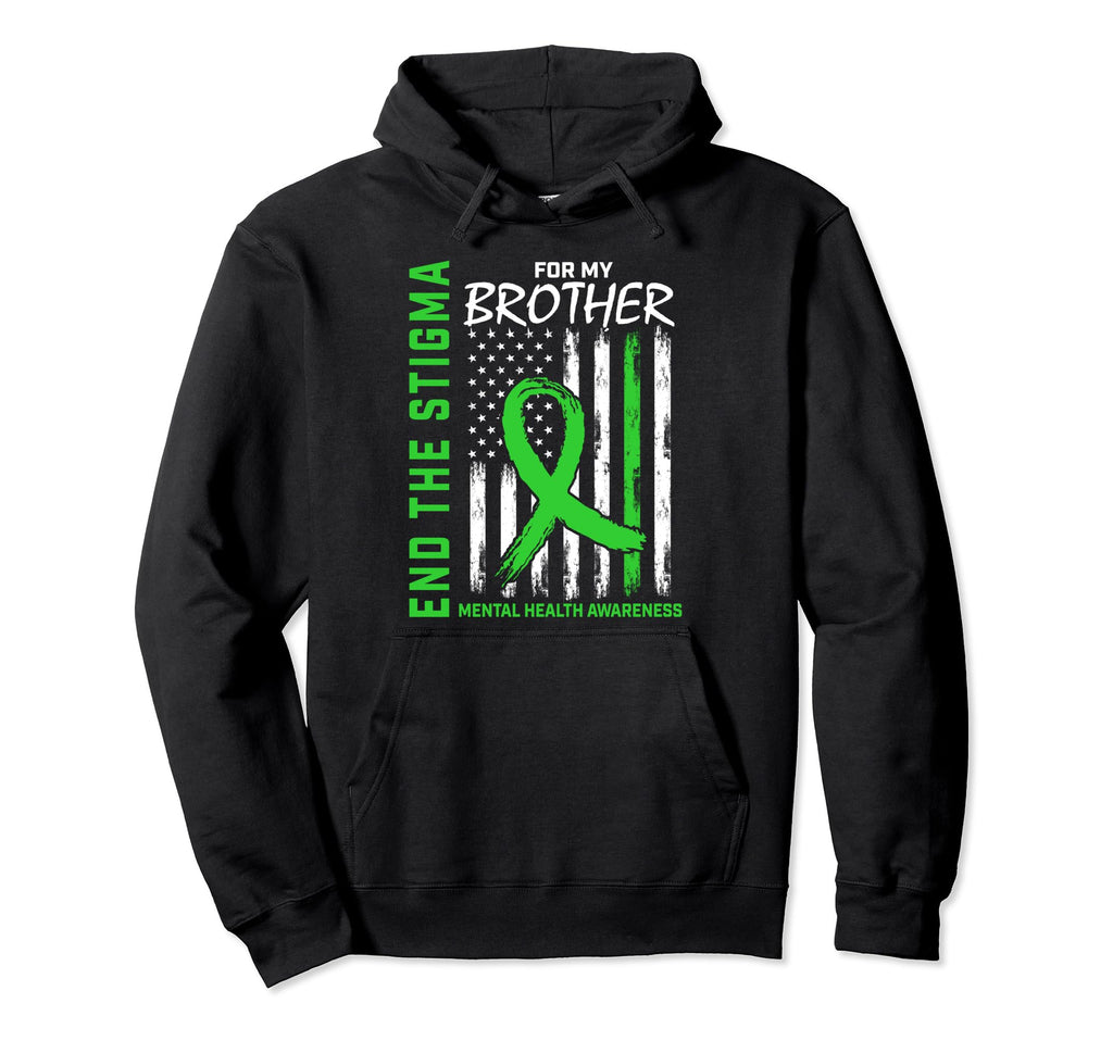 Mental Health Awareness End Stigma Hoodie - Minimalist Print Unisex - T-Shirt, Sweatshirt, Hoodie