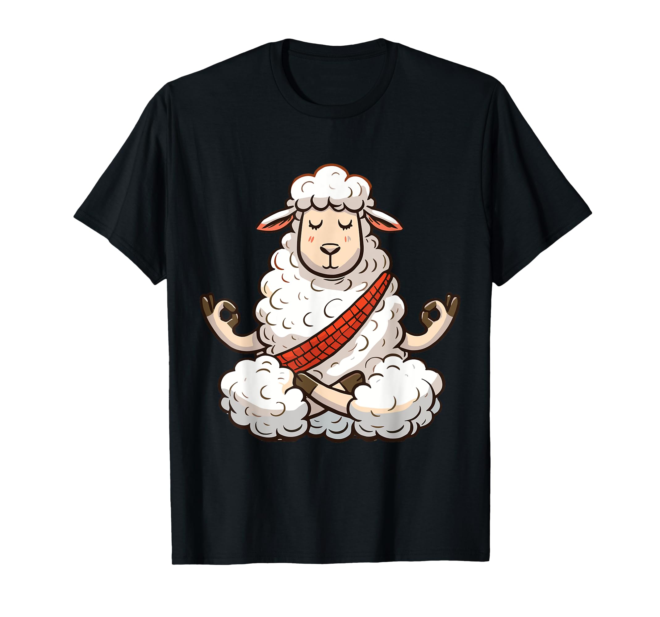 Meditation Sheep Yoga Pose Relaxing Animal T-Shirt - Unique Graphic Unisex - T-Shirt, Sweatshirt, Hoodie