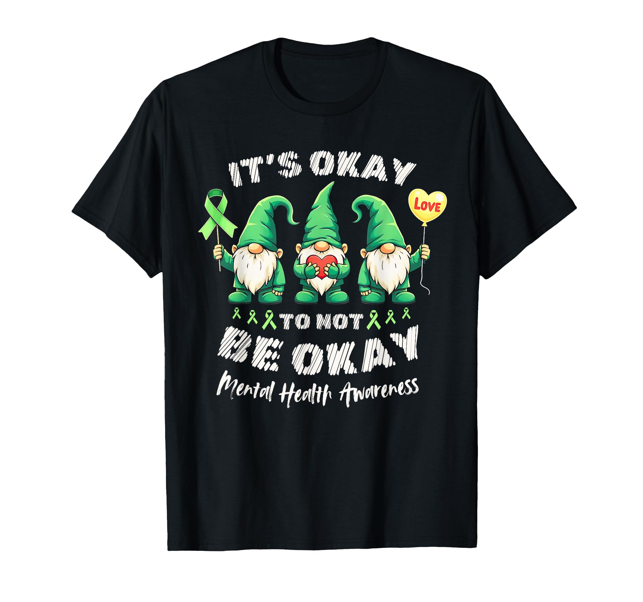 Its Okay To Not Be Okay Mental T-Shirt - Aesthetic Graphic for Adults - T-Shirt, Sweatshirt, Hoodie