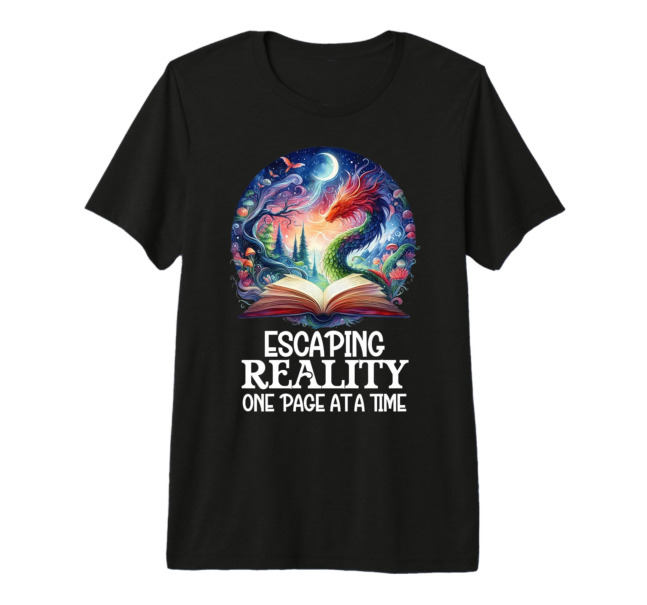 My Fantasy Era Book Club Dragon Escaping T-Shirt - Trendy Graphic Unisex - T-Shirt, Sweatshirt, Hoodie