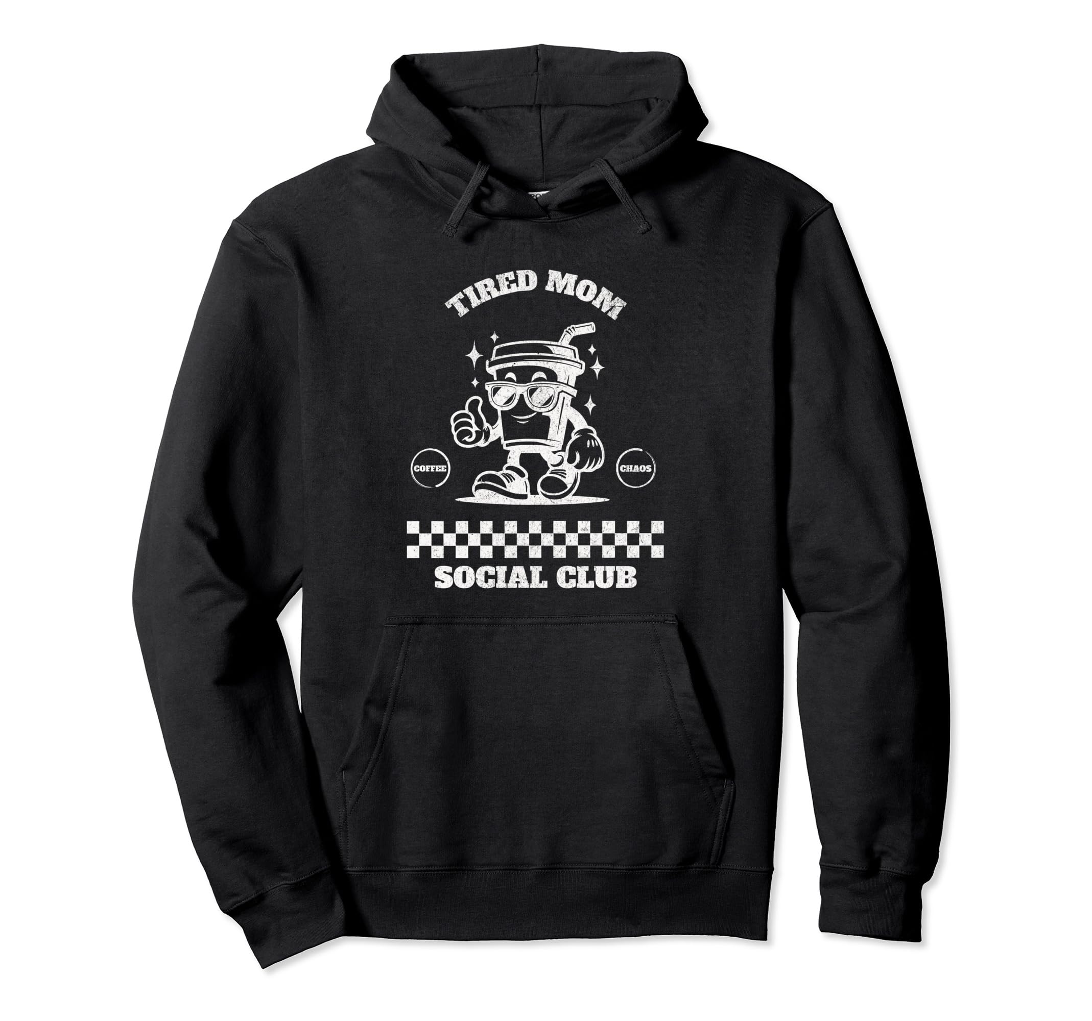 Tired Moms Club Tired Mom Coffee Hoodie - Casual Everyday Wear for Adults - T-Shirt, Sweatshirt, Hoodie