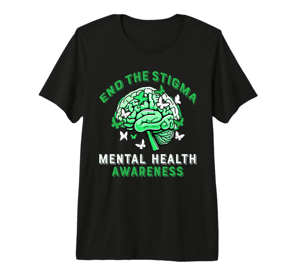 Mental Health Awareness End Stigma Tri T-Shirt - Graphic Print Men Women - T-Shirt, Sweatshirt, Hoodie