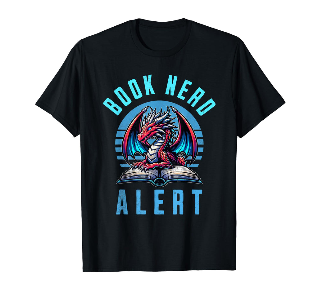 Dragon Reading Bookworm Book T-Shirt - Casual Everyday Wear for Adults - T-Shirt, Sweatshirt, Hoodie