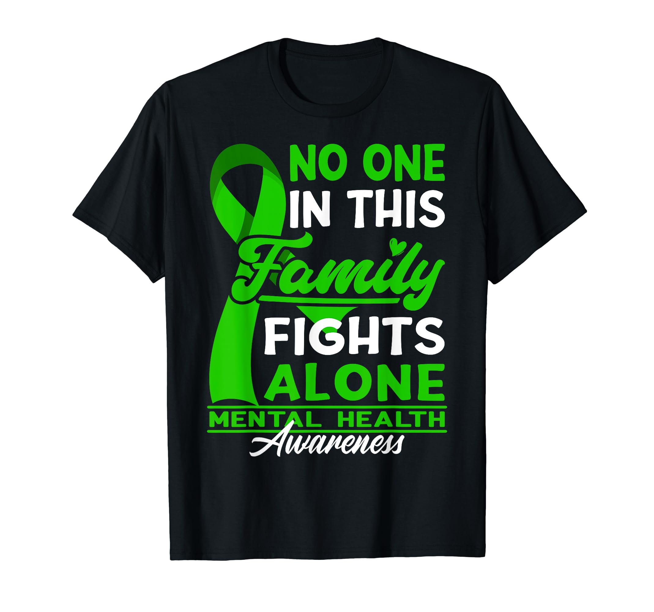 No One This Family Fights Alone I T-Shirt - Casual Everyday Wear Unisex - T-Shirt, Sweatshirt, Hoodie