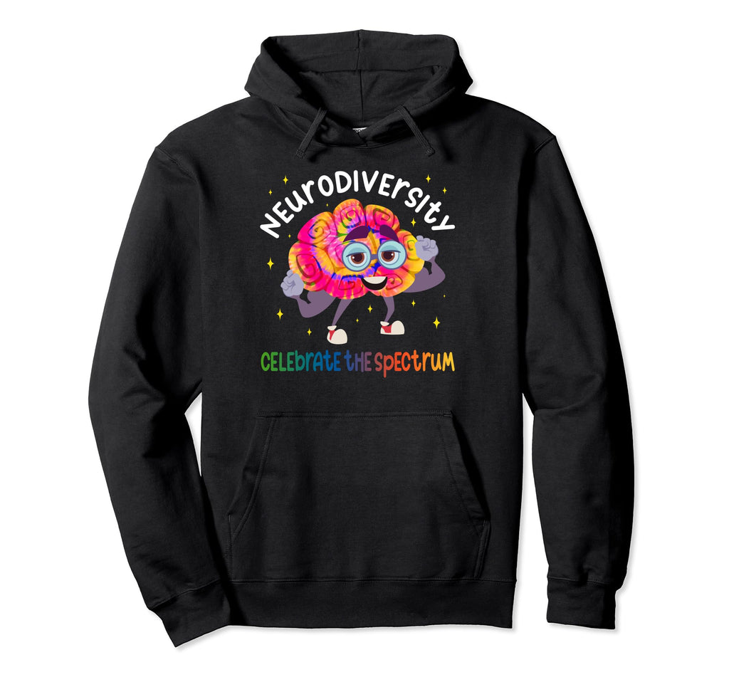Neurodiversity Brain Autism Celebrate Hoodie - Trendy Graphic Men Women - T-Shirt, Sweatshirt, Hoodie