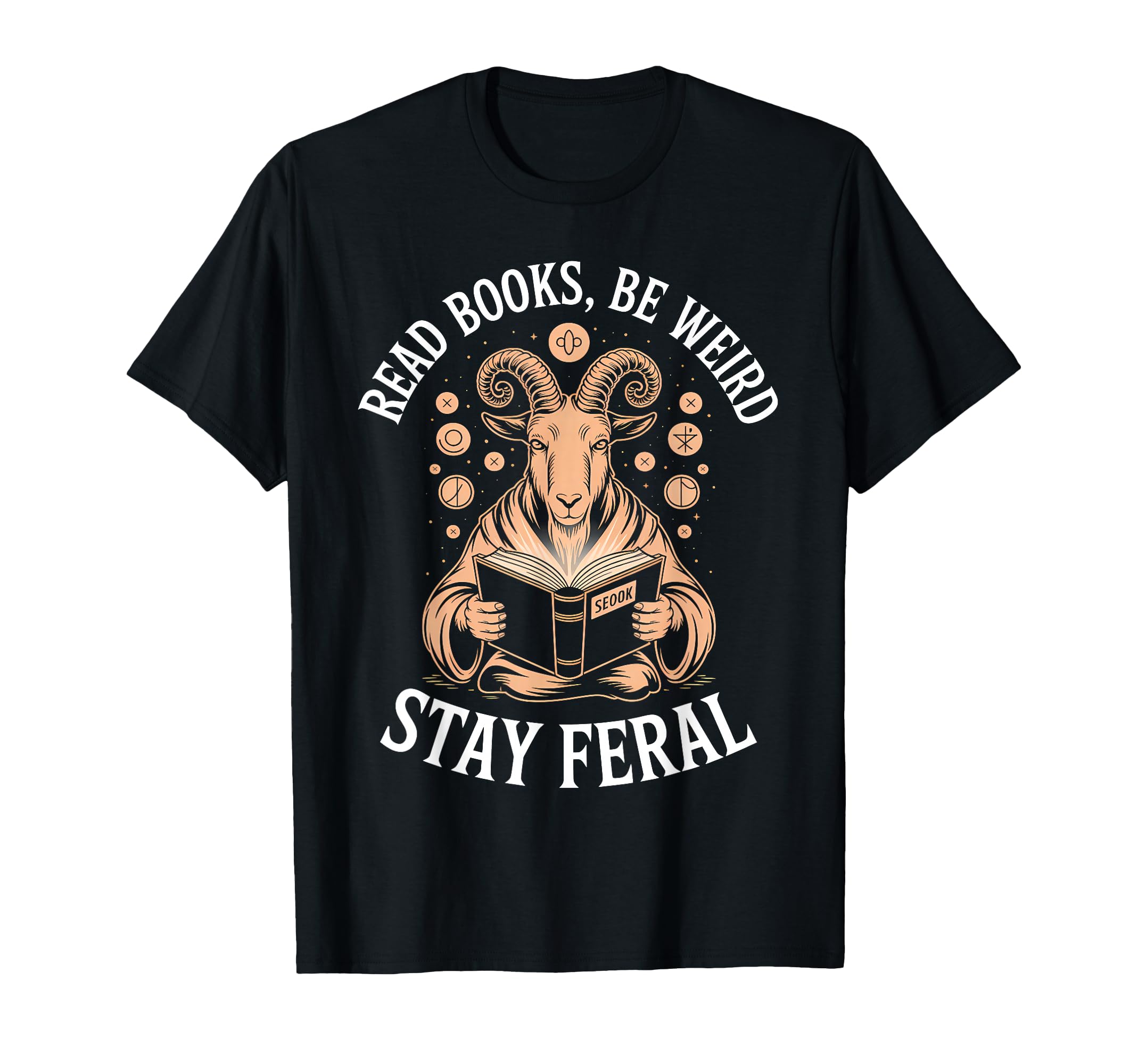 Read Books Be Weird Stay Feral Funny T-Shirt - Custom Art Print Men Women - T-Shirt, Sweatshirt, Hoodie