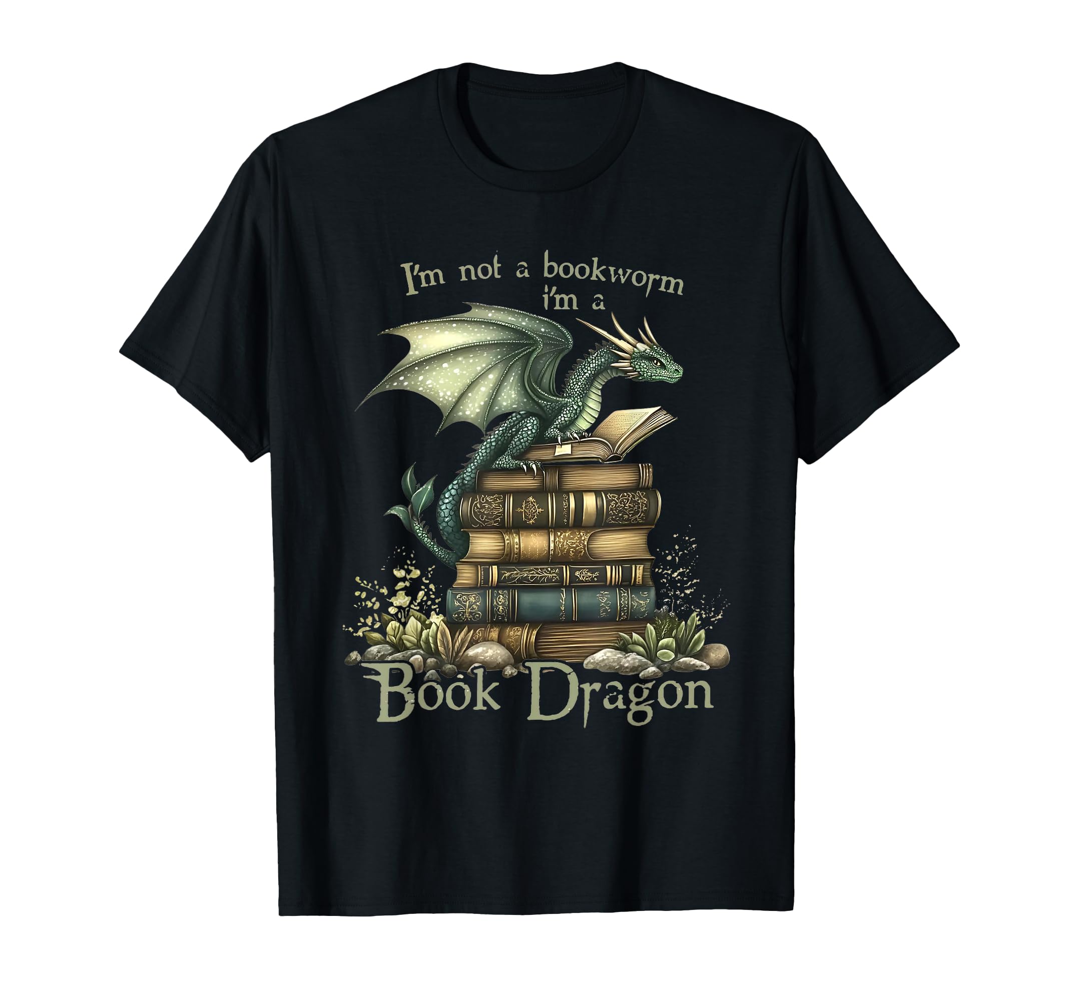 Im Not Bookworm Im Book Dragon T-Shirt - Minimalist Print Men Women - T-Shirt, Sweatshirt, Hoodie