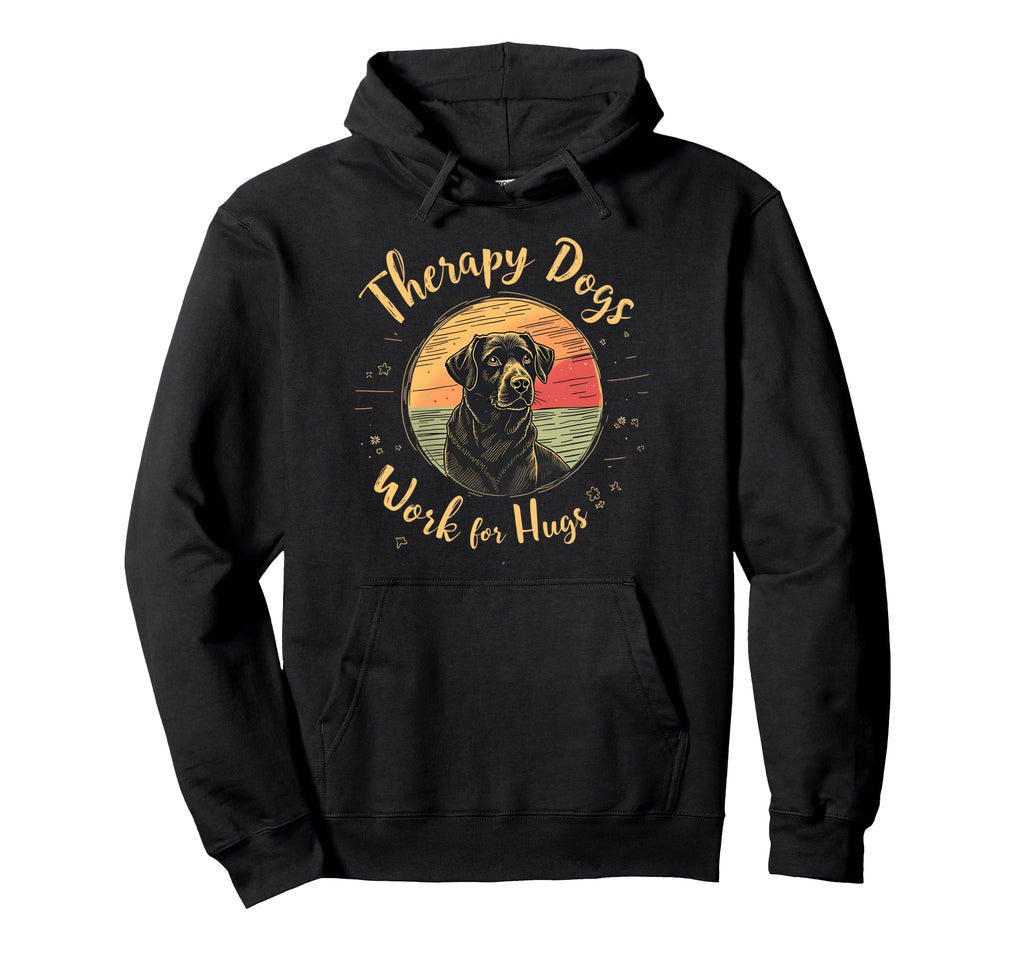 Dogs Therapy Hugs Dog Cuddles Hoodie - Aesthetic Graphic for Adults - T-Shirt, Sweatshirt, Hoodie
