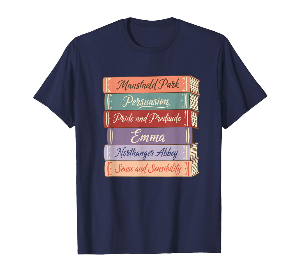 Jane Austen Book Stack Mansfield Park T-Shirt - Streetwear Style Unisex - T-Shirt, Sweatshirt, Hoodie
