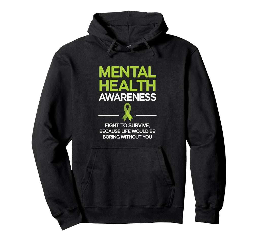 Mental Health Awareness Month Green Ribbon Hoodie - Streetwear Style Unisex - T-Shirt, Sweatshirt, Hoodie
