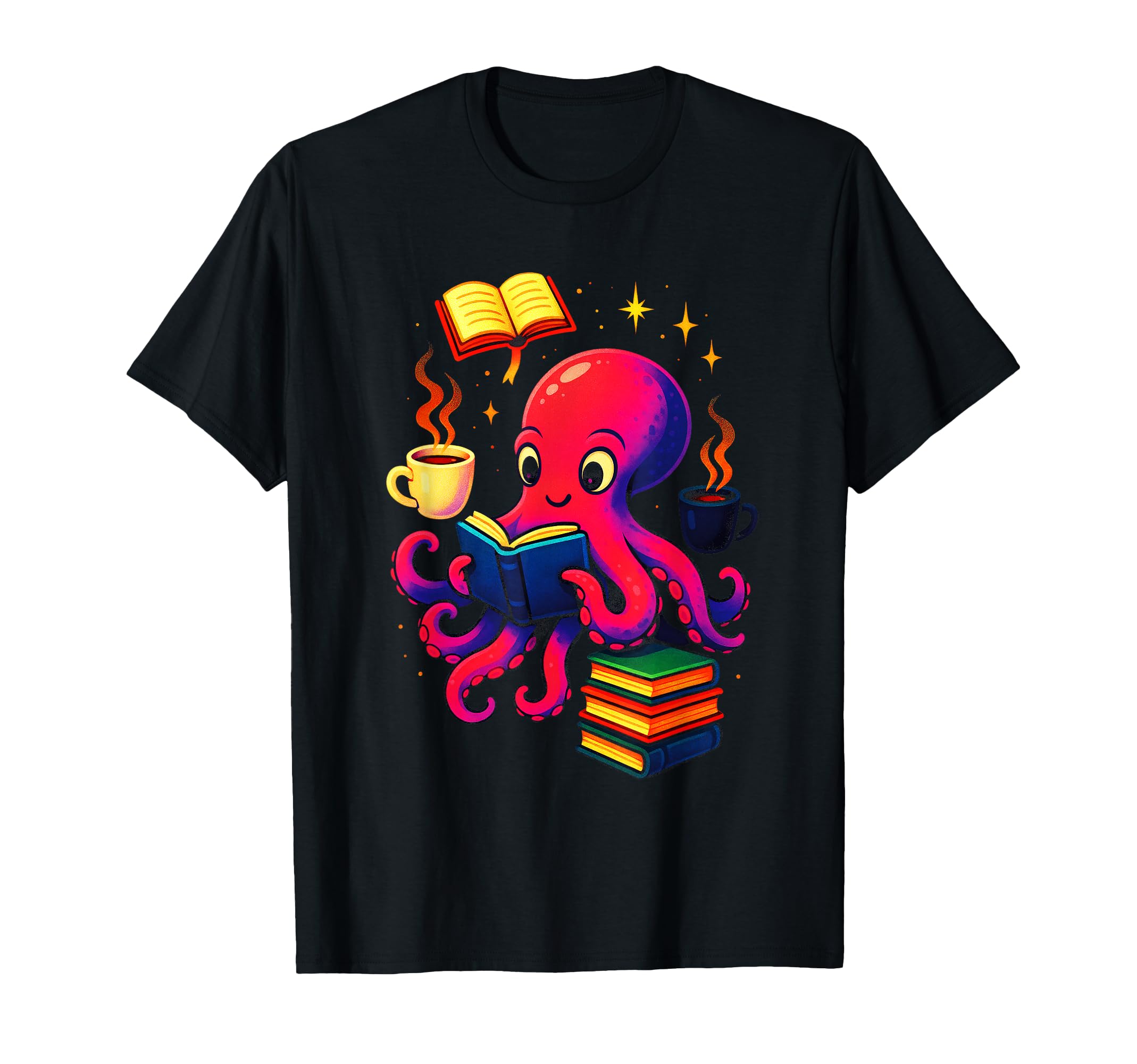 Bookish Octopus Bibliophile T-Shirt - Casual Everyday Wear for Adults - T-Shirt, Sweatshirt, Hoodie