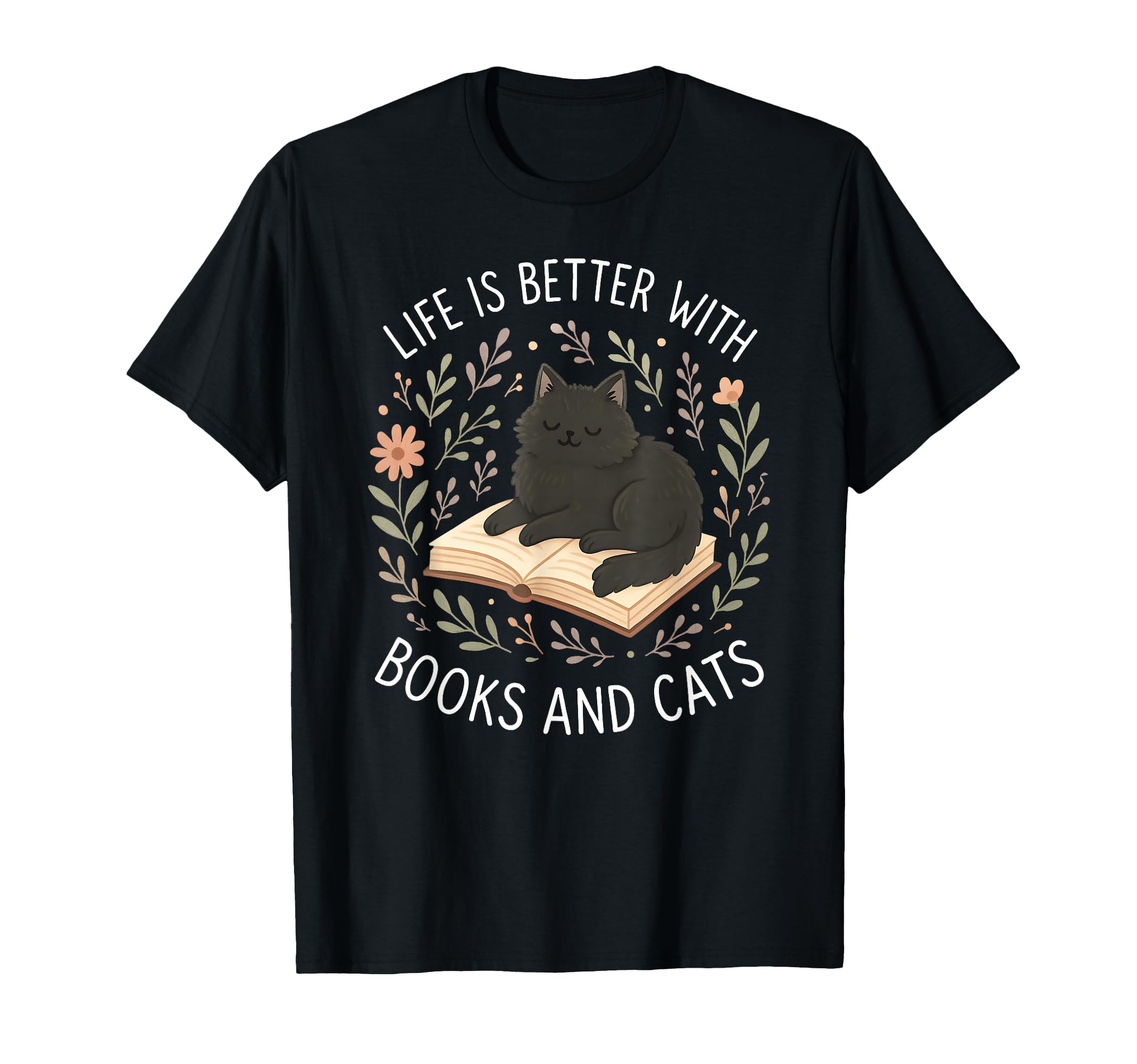 Life Is Better Books And Cats Cozy T-Shirt - Aesthetic Graphic Men Women - T-Shirt, Sweatshirt, Hoodie