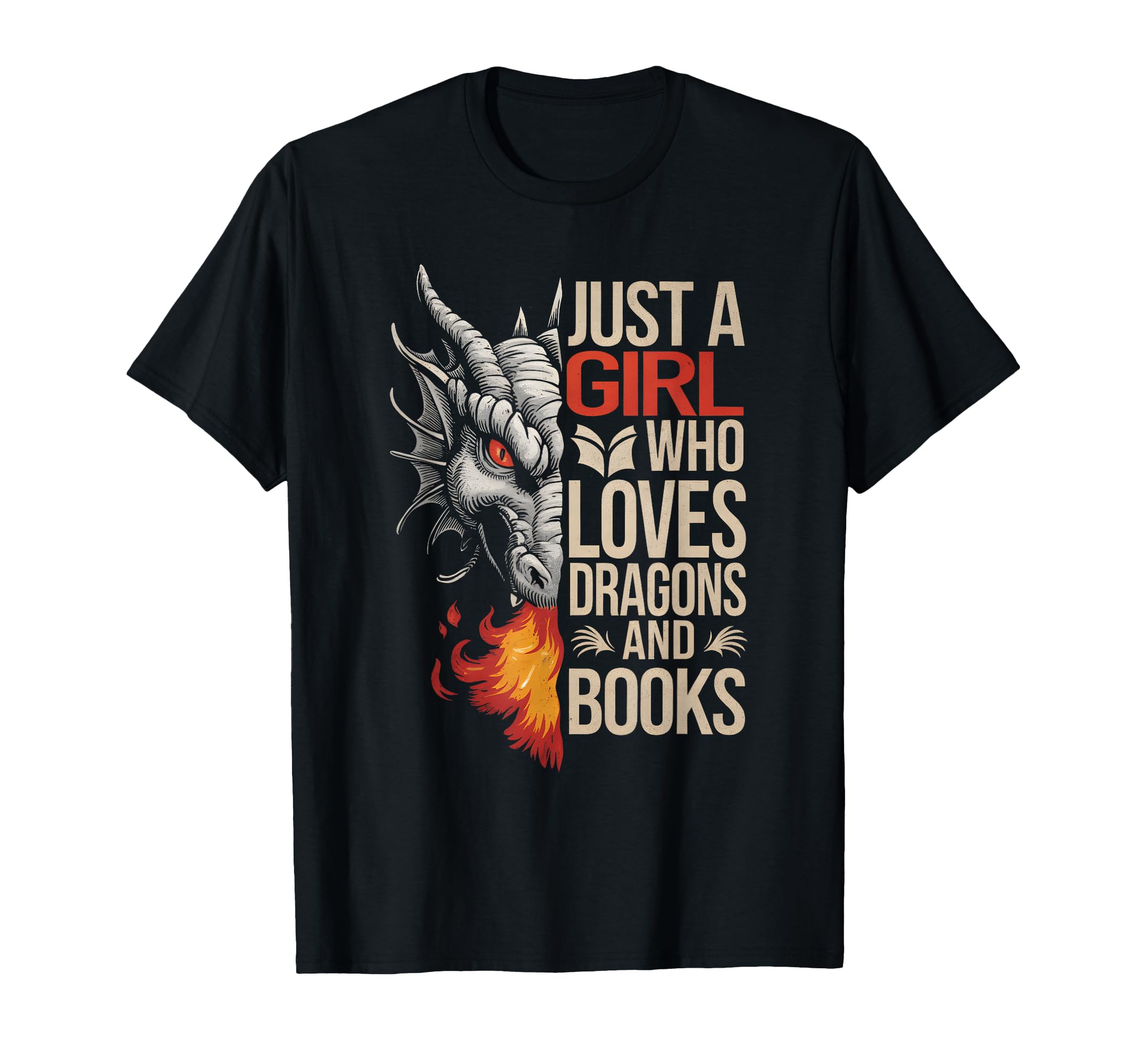 Just Who Loves Dragons And Books T-Shirt - Unique Graphic Unisex - T-Shirt, Sweatshirt, Hoodie