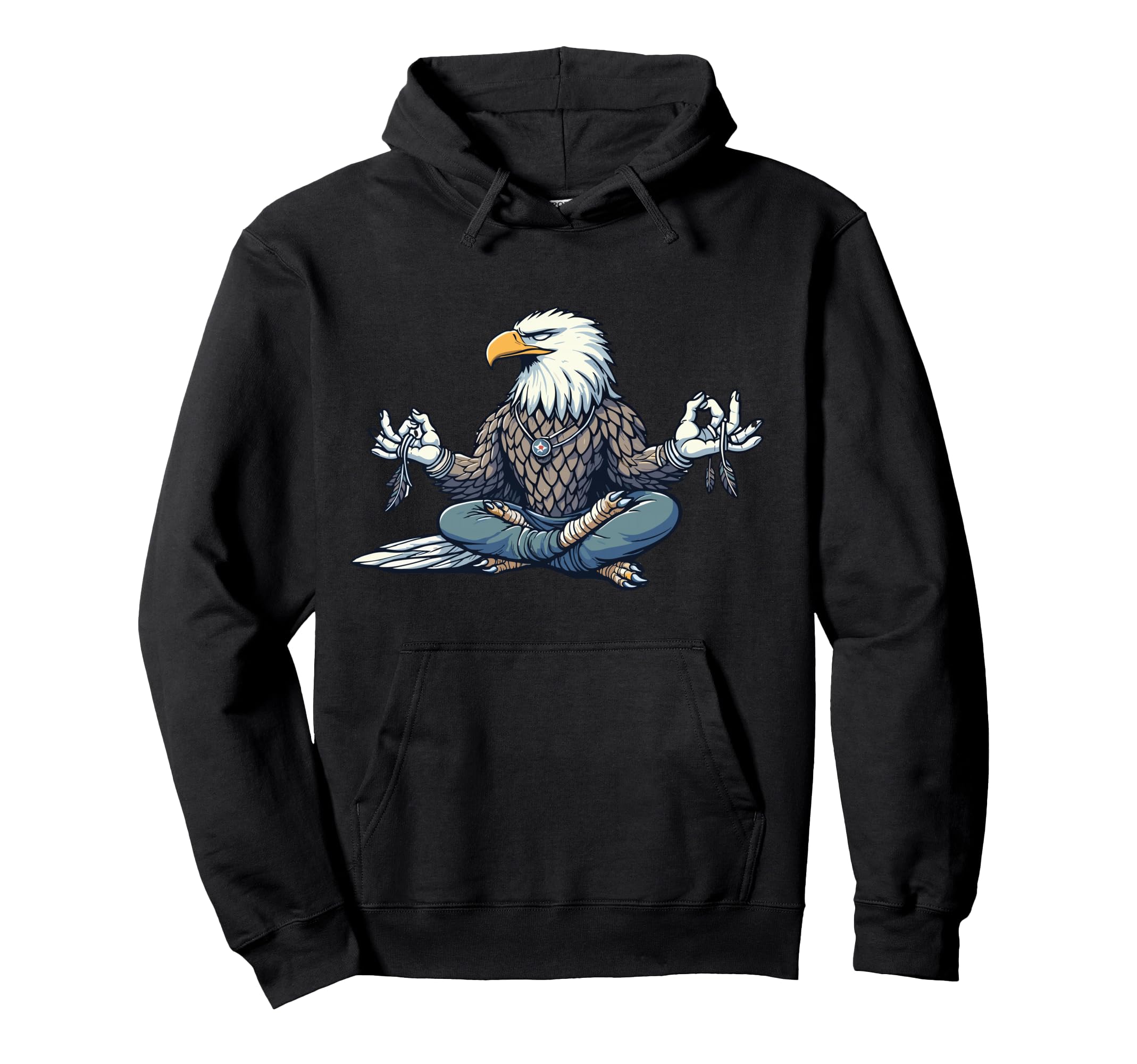 Meditation Eagle Yoga Pose Relaxing Animal Hoodie - Streetwear Style Unisex - T-Shirt, Sweatshirt, Hoodie