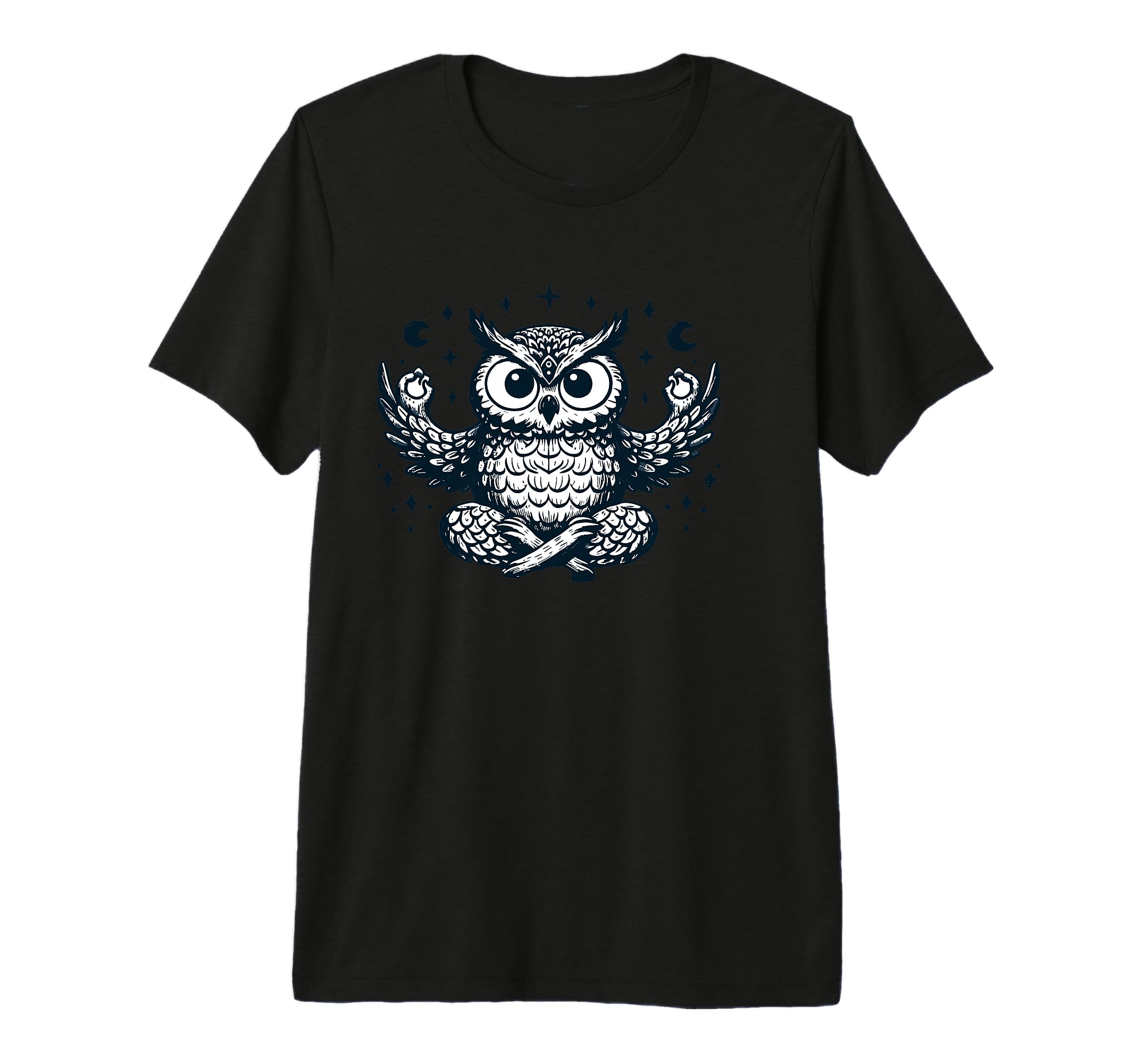 Meditation Owl Yoga Pose Relaxing T-Shirt - Aesthetic Graphic Unisex - T-Shirt, Sweatshirt, Hoodie