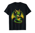 Dragon Reading Book Bookworm Books T-Shirt - Minimalist Print Men Women - T-Shirt, Sweatshirt, Hoodie