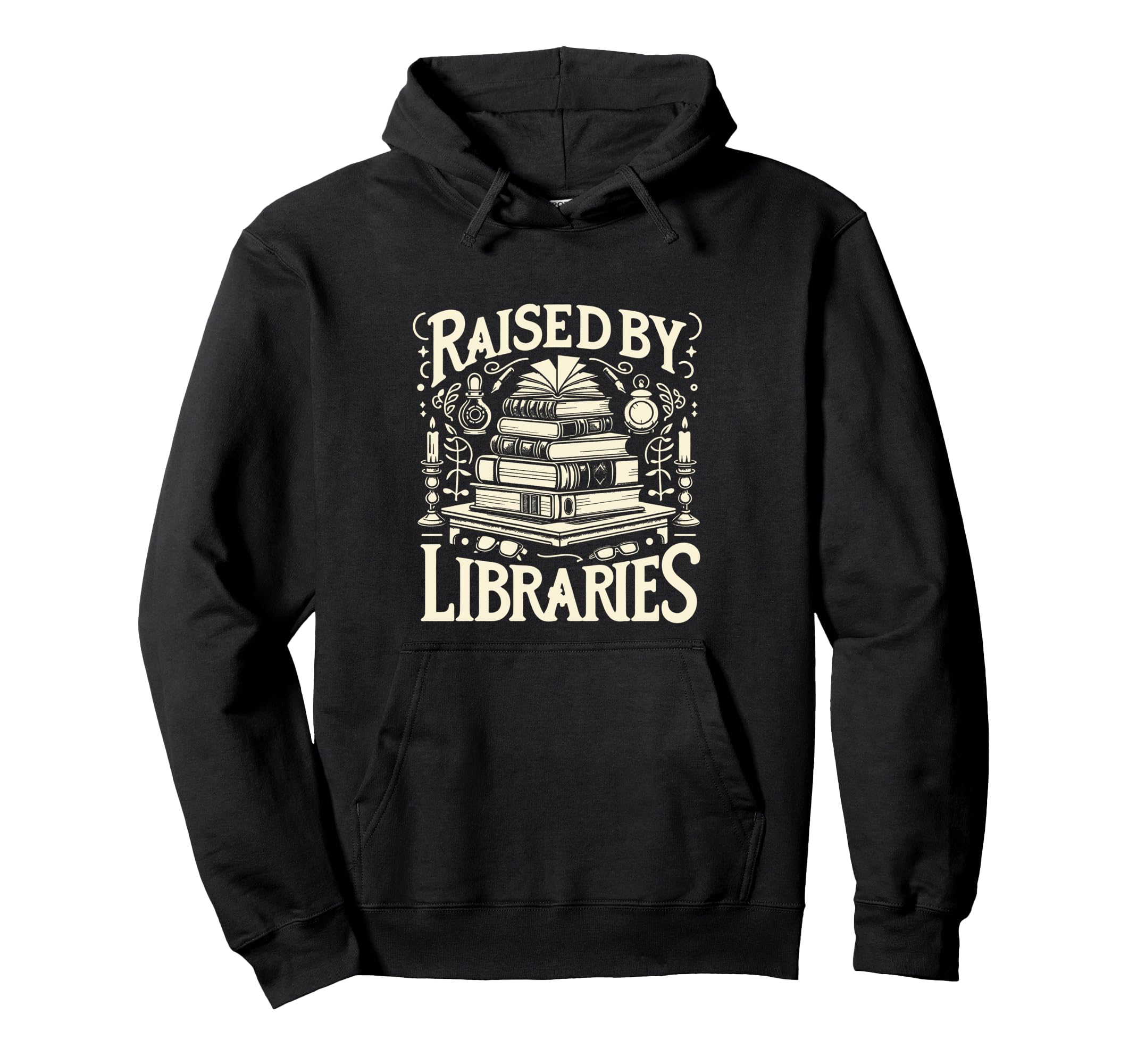 Raised Libraries Reader Book Hoodie - Custom Art Print for Adults - T-Shirt, Sweatshirt, Hoodie