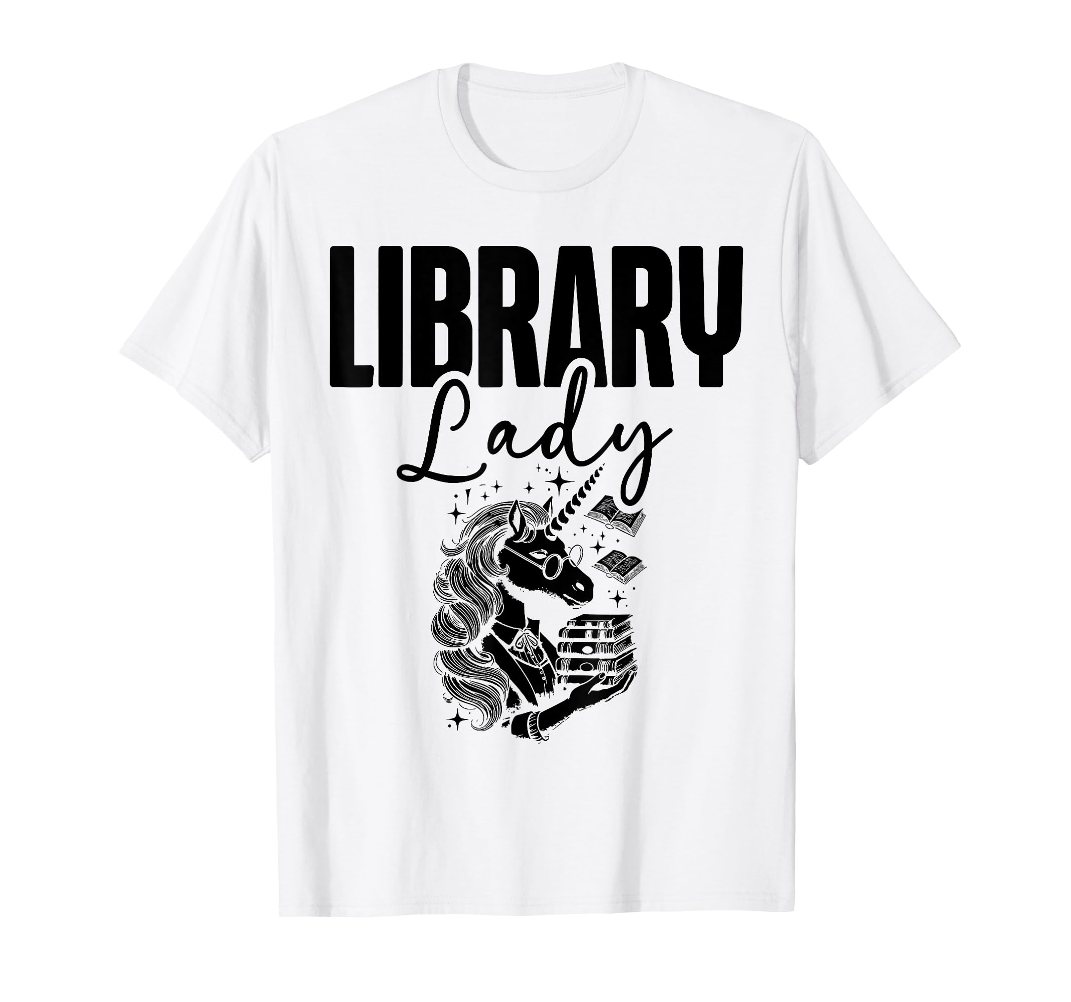 Library Lady Unicorn Bookworm Book T-Shirt - Streetwear Style for Adults - T-Shirt, Sweatshirt, Hoodie