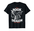Reading Book Dragon Not Worm Bookworm T-Shirt - Unique Graphic for Adults - T-Shirt, Sweatshirt, Hoodie