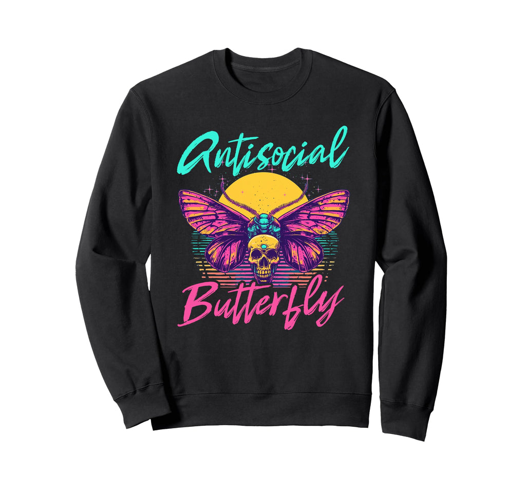 Antisocial Butterfly Gift Hoodie - Custom Art Print for Adults - T-Shirt, Sweatshirt, Hoodie
