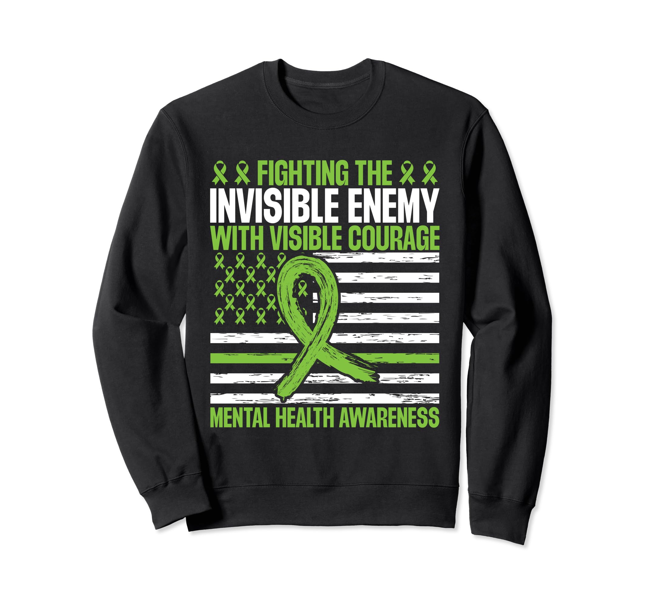 American Flag Mental Health Sweatshirt - Novelty Apparel for Adults - T-Shirt, Sweatshirt, Hoodie