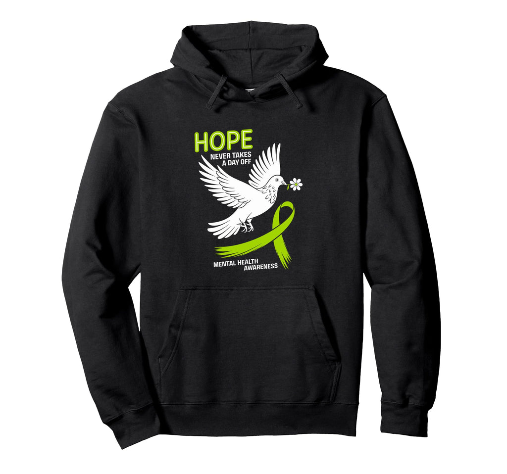 Mental Health Awareness Month Green Hoodie - Minimalist Print Men Women - T-Shirt, Sweatshirt, Hoodie