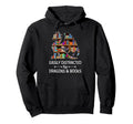 Easily Distracted Dragons And Books Bookworm Hoodie - Graphic Print Unisex - T-Shirt, Sweatshirt, Hoodie