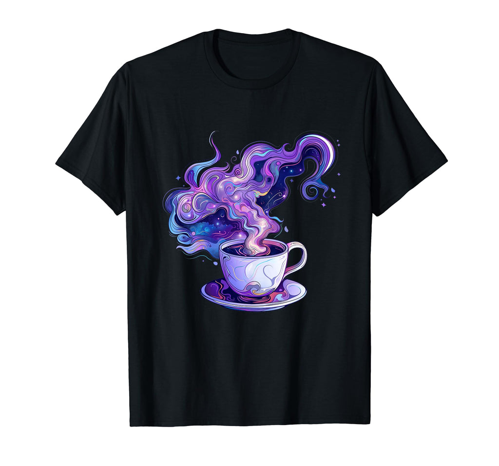 Cosmic Cafe Celestial Coffee Drinker T-Shirt - Fun Novelty Design Unisex - T-Shirt, Sweatshirt, Hoodie