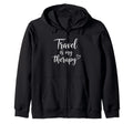 Great Travel Is My Therapy Funny Travel T-Shirt - Trendy Graphic Unisex - T-Shirt, Sweatshirt, Hoodie