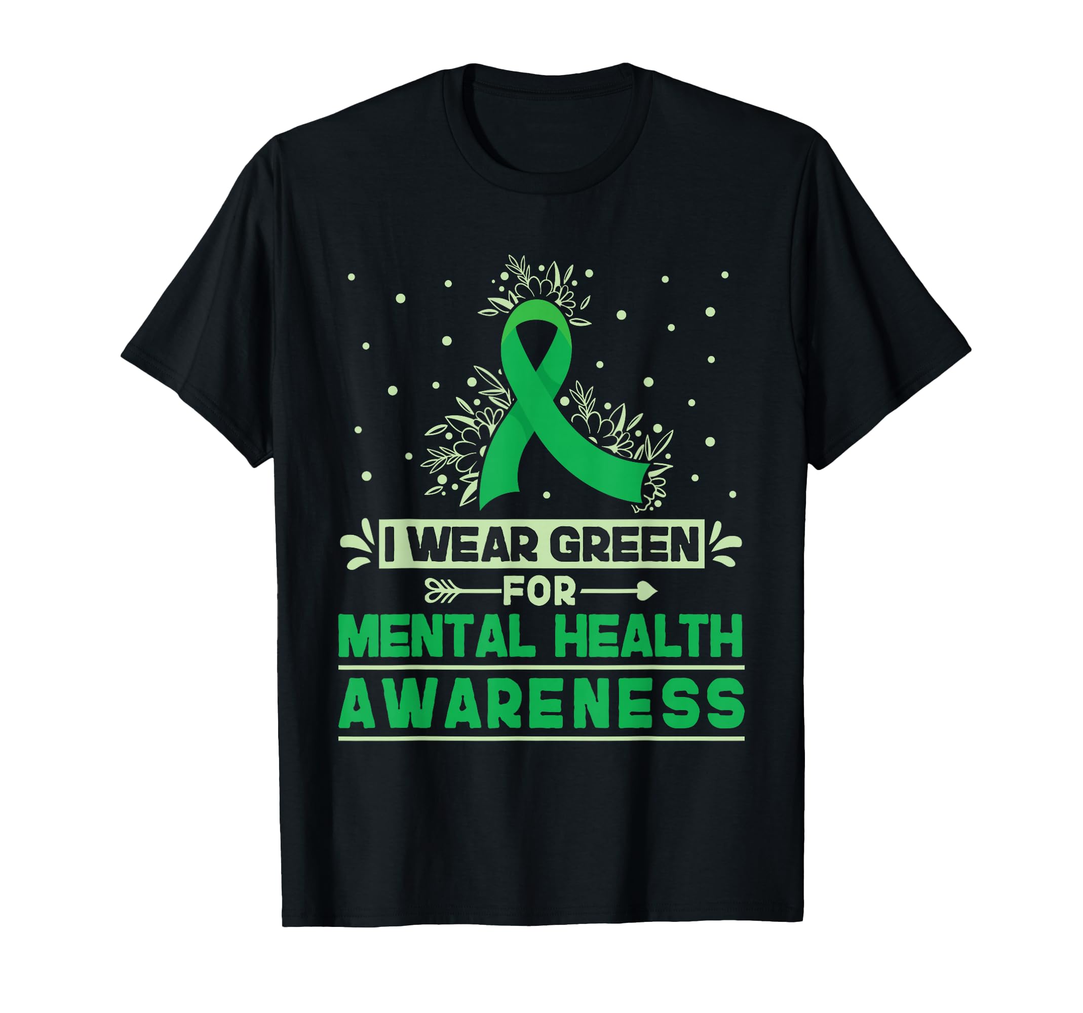 I Wear Green Mental Health Awareness T-Shirt - Minimalist Print Men Women - T-Shirt, Sweatshirt, Hoodie