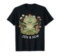 Zen And Now Frog Funny Meditation Yoga T-Shirt - Graphic Print for Adults - T-Shirt, Sweatshirt, Hoodie