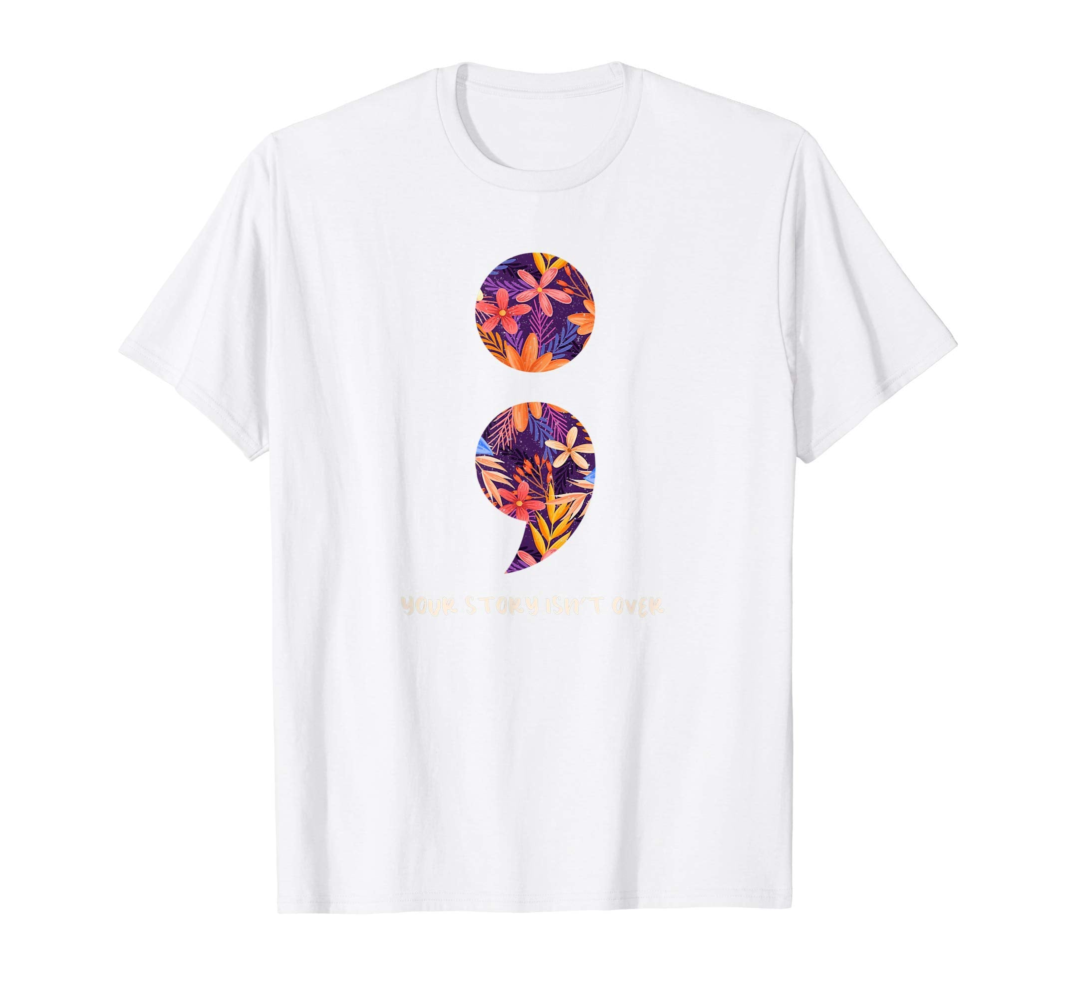 Mental Health Awareness Month Semi Colon T-Shirt - Trendy Graphic Unisex - T-Shirt, Sweatshirt, Hoodie