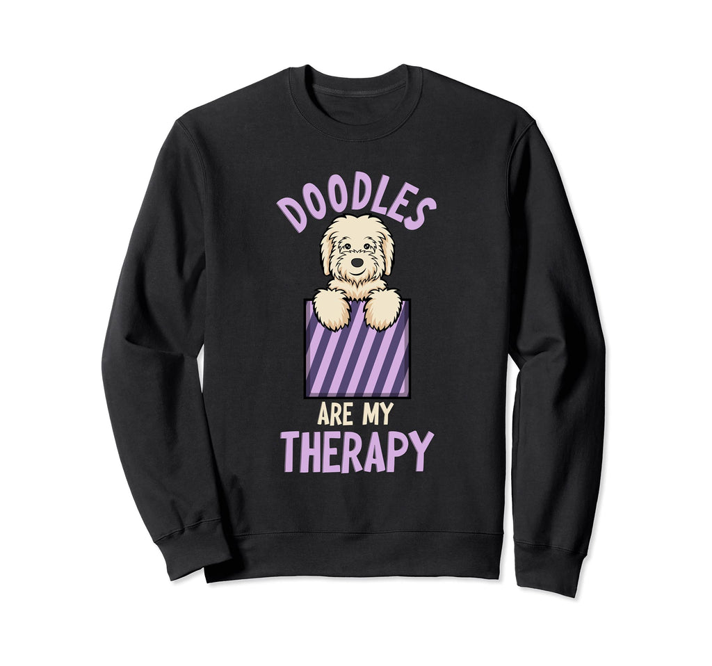 Doodles Are My Therapy Ironic Sweatshirt - Graphic Print Unisex - T-Shirt, Sweatshirt, Hoodie