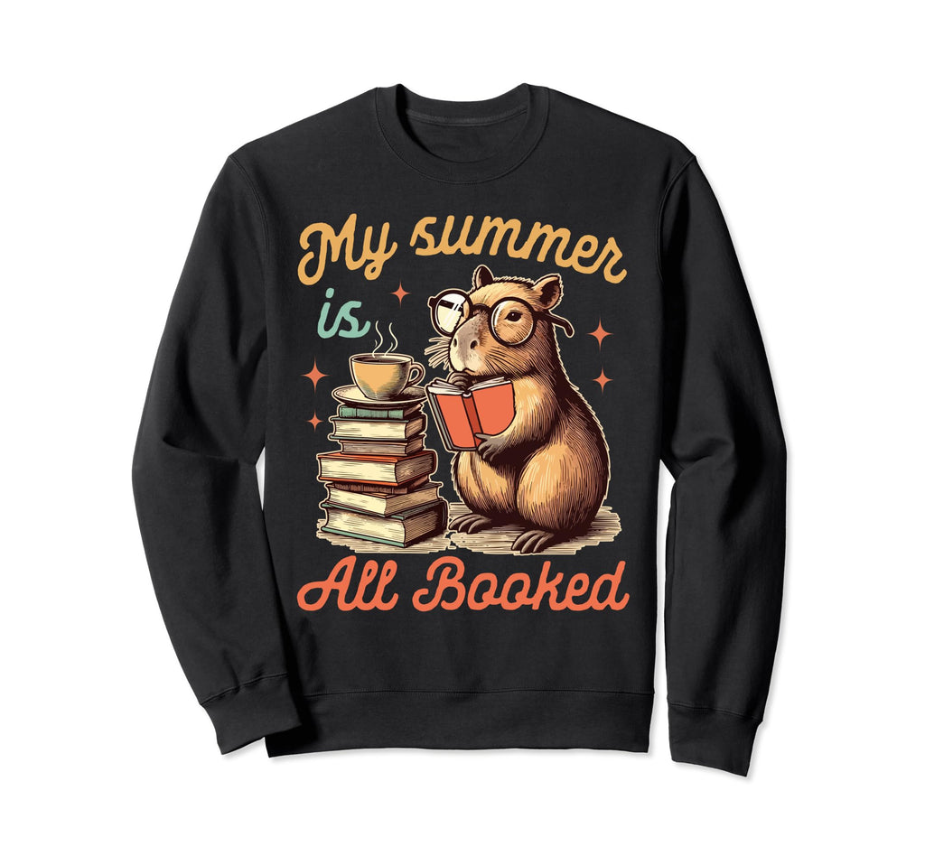 Book Lover Bookish Capybara Reading My Sweatshirt - Trendy Graphic Unisex - T-Shirt, Sweatshirt, Hoodie