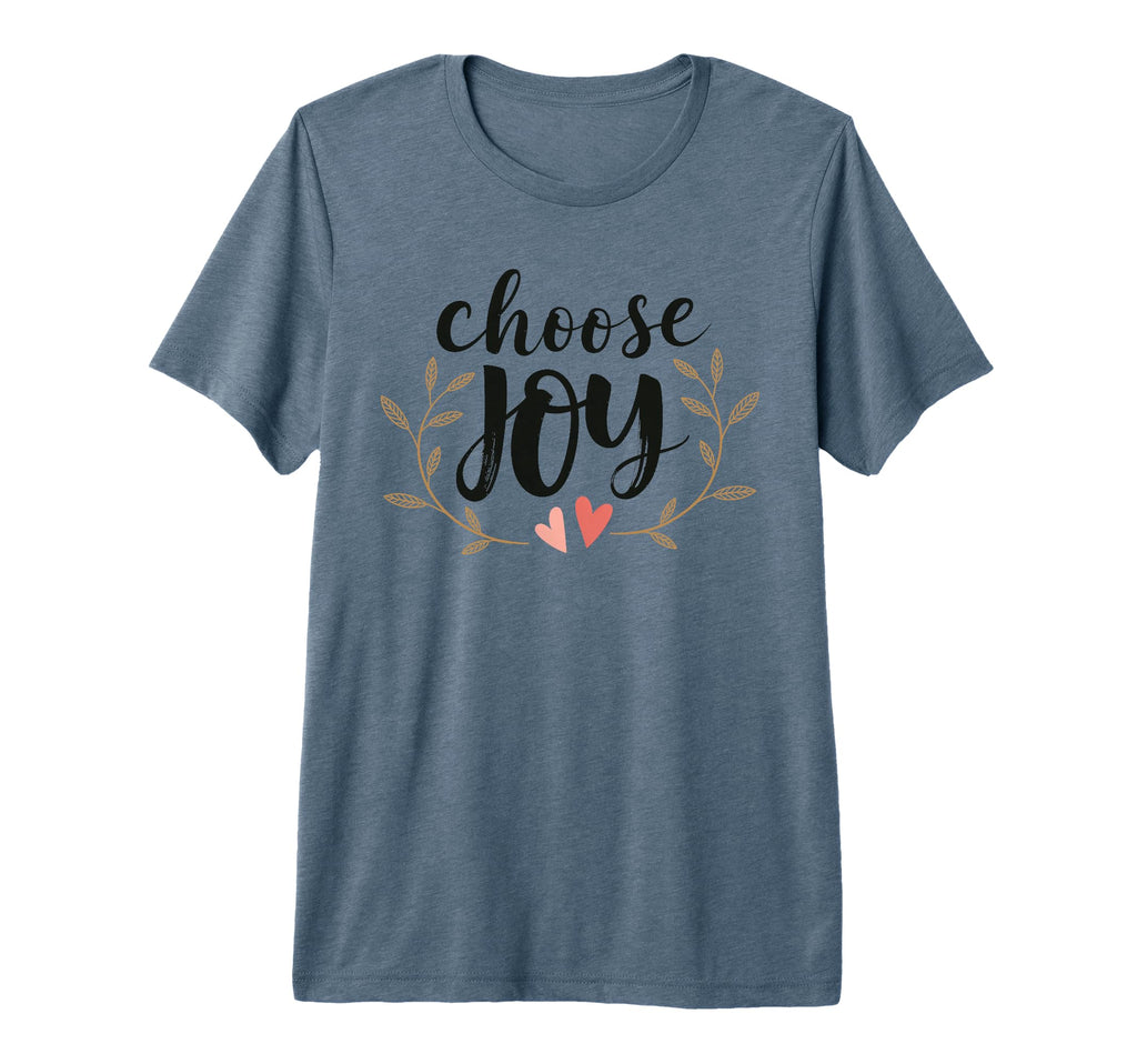 Choose Joy Hand Lettered Hearts T-Shirt - Casual Everyday Wear Men Women - T-Shirt, Sweatshirt, Hoodie