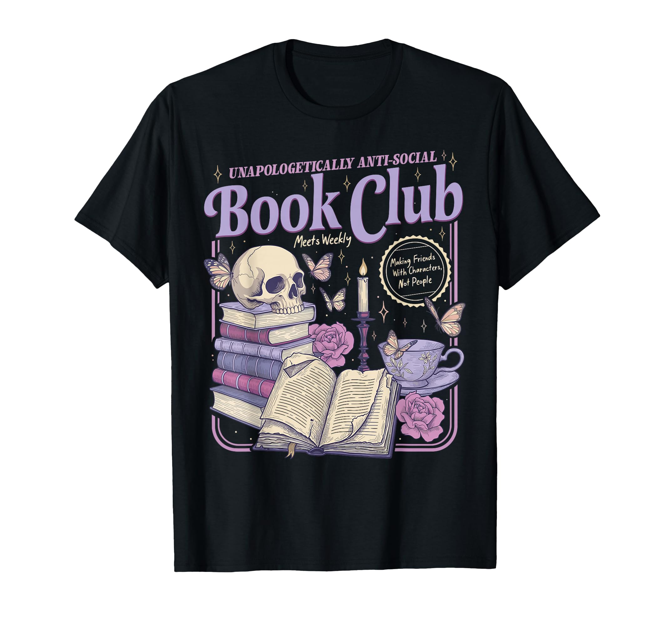 Unapologetically Book Club Skull Books T-Shirt - Streetwear Style Men Women - T-Shirt, Sweatshirt, Hoodie