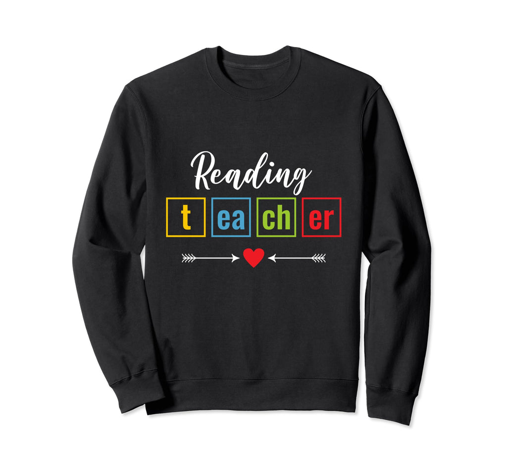 Reading Teacher Book Books Teaching Sweatshirt - Unique Graphic Unisex - T-Shirt, Sweatshirt, Hoodie